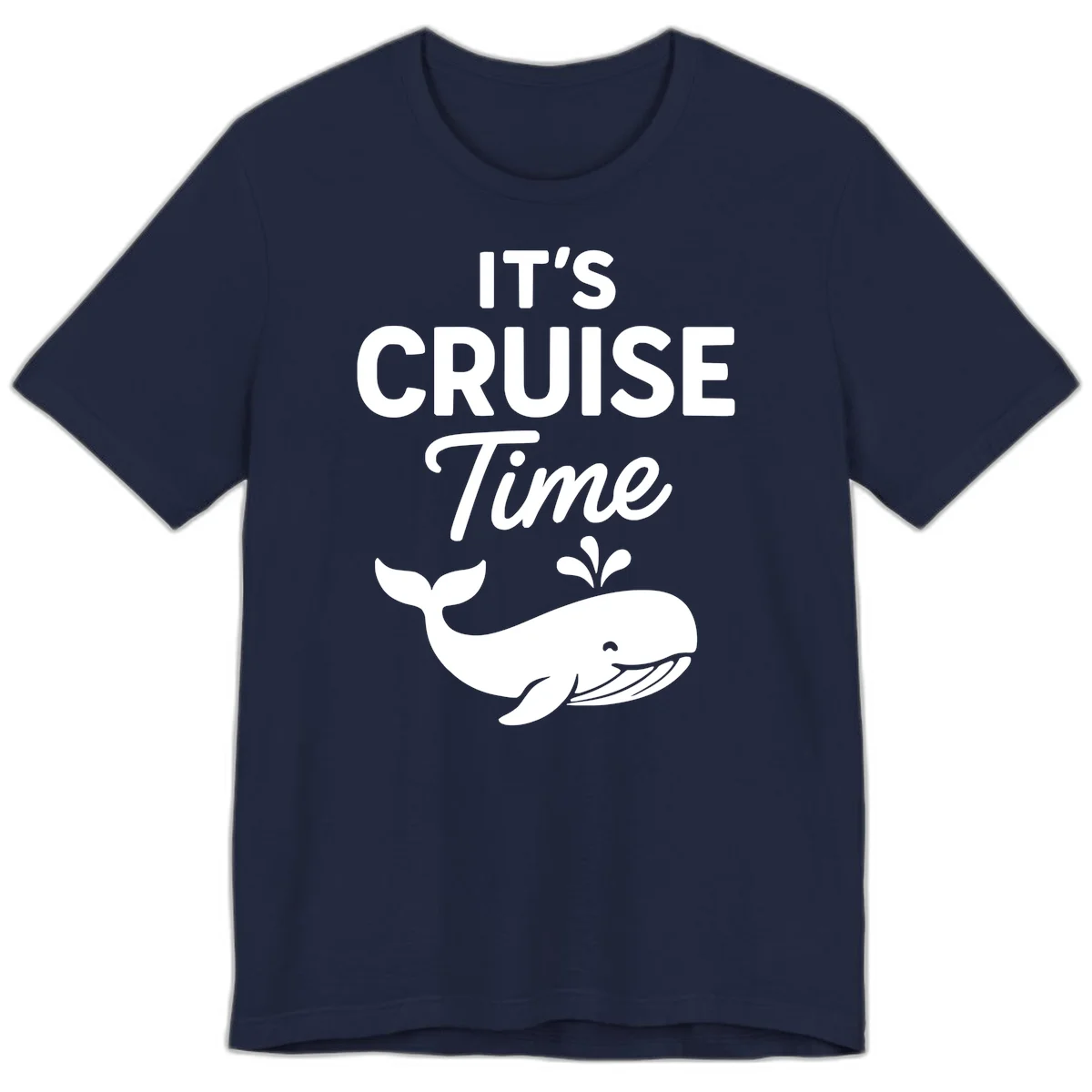 It's Cruise Time Whale Premium Tee in Navy