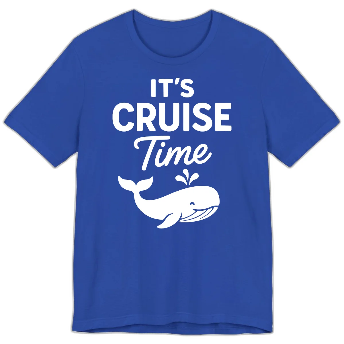It's Cruise Time Whale Premium Tee in True Royal