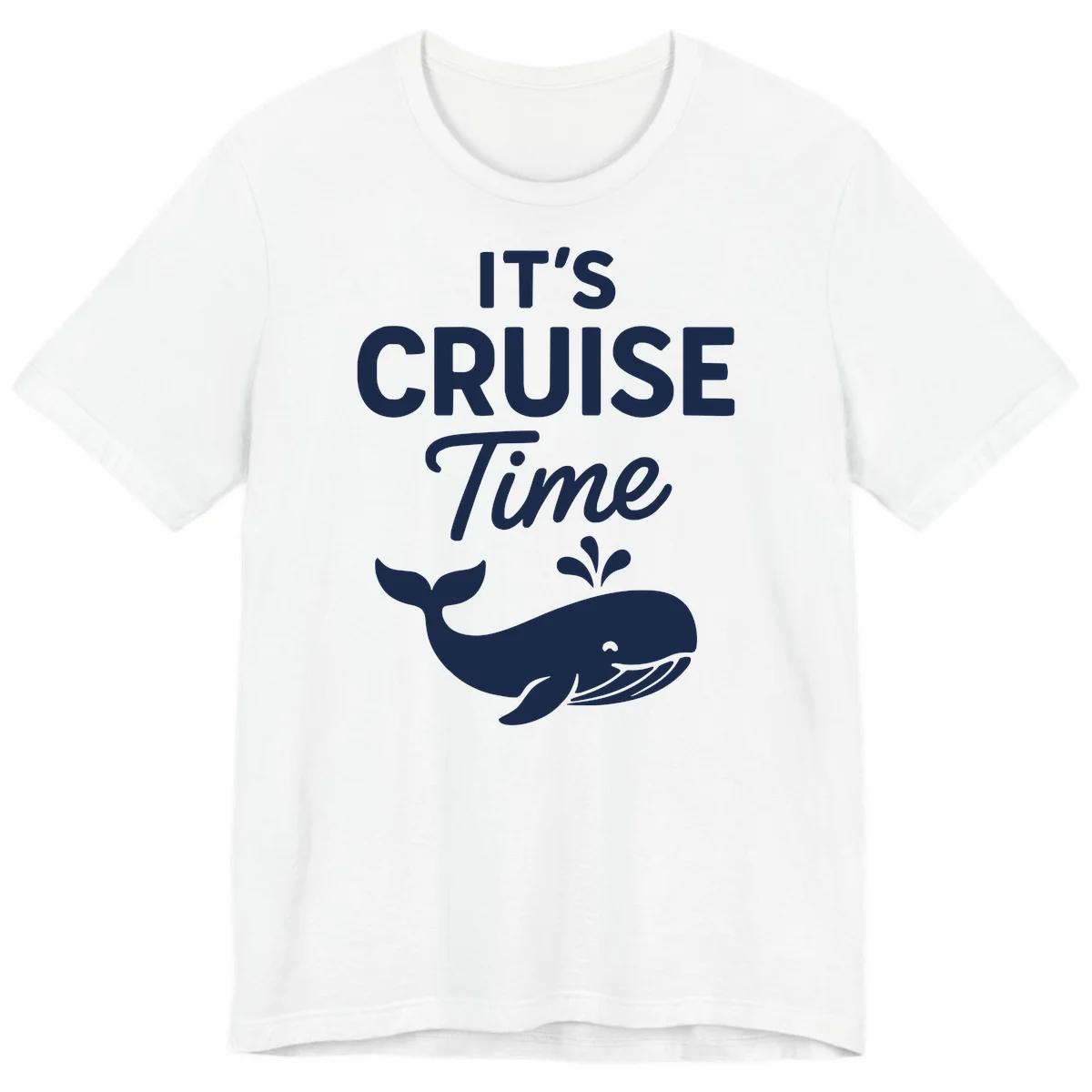 It's Cruise Time Whale Premium Tee in White