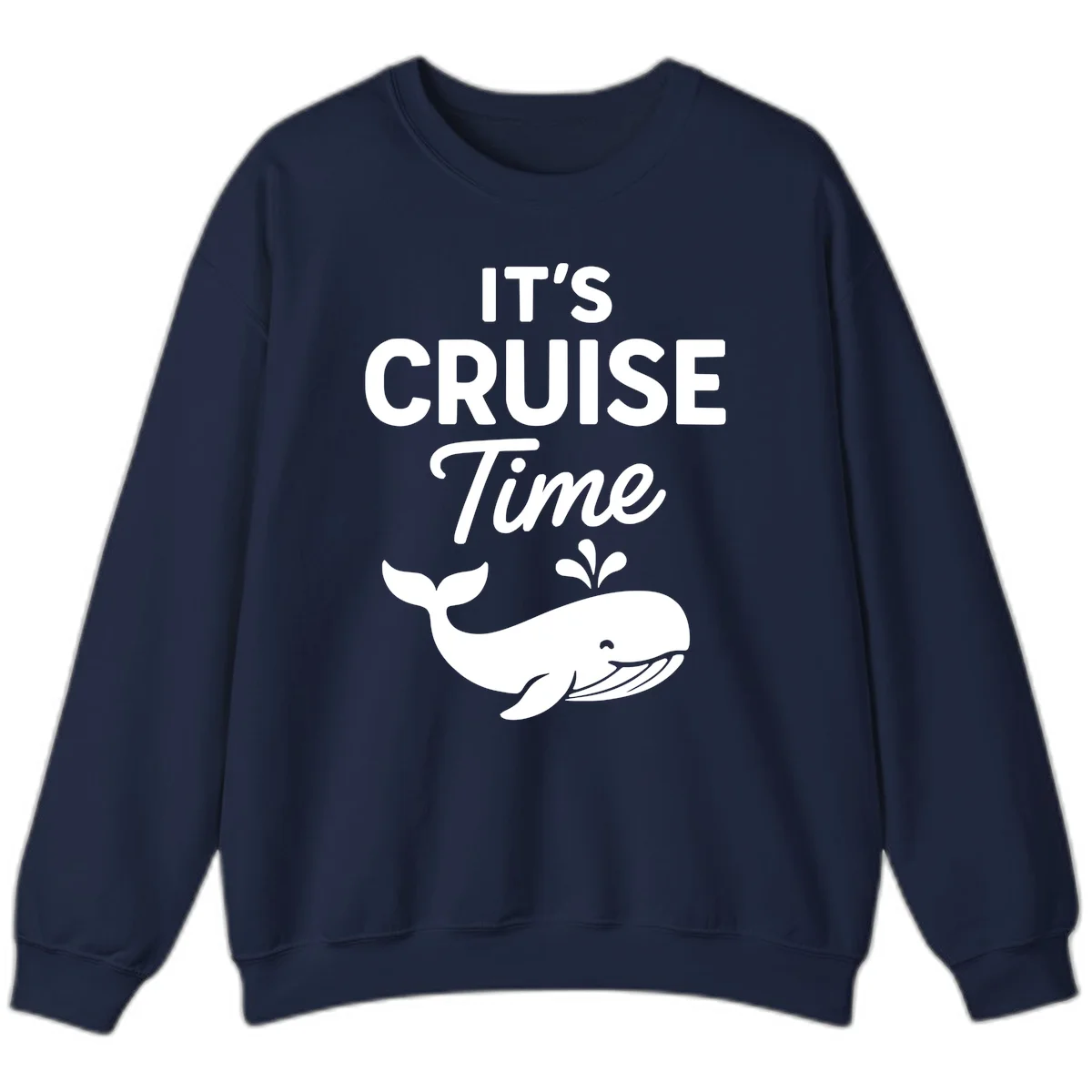 It's Cruise Time Whale Sweatshirt in Navy