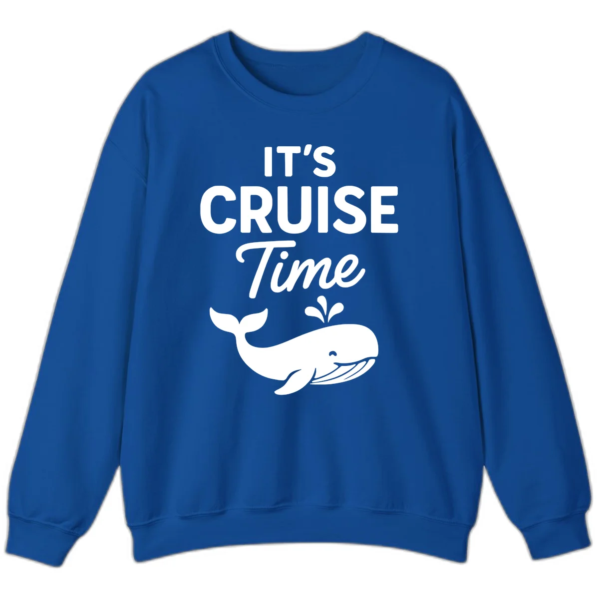 It's Cruise Time Whale Sweatshirt in Royal