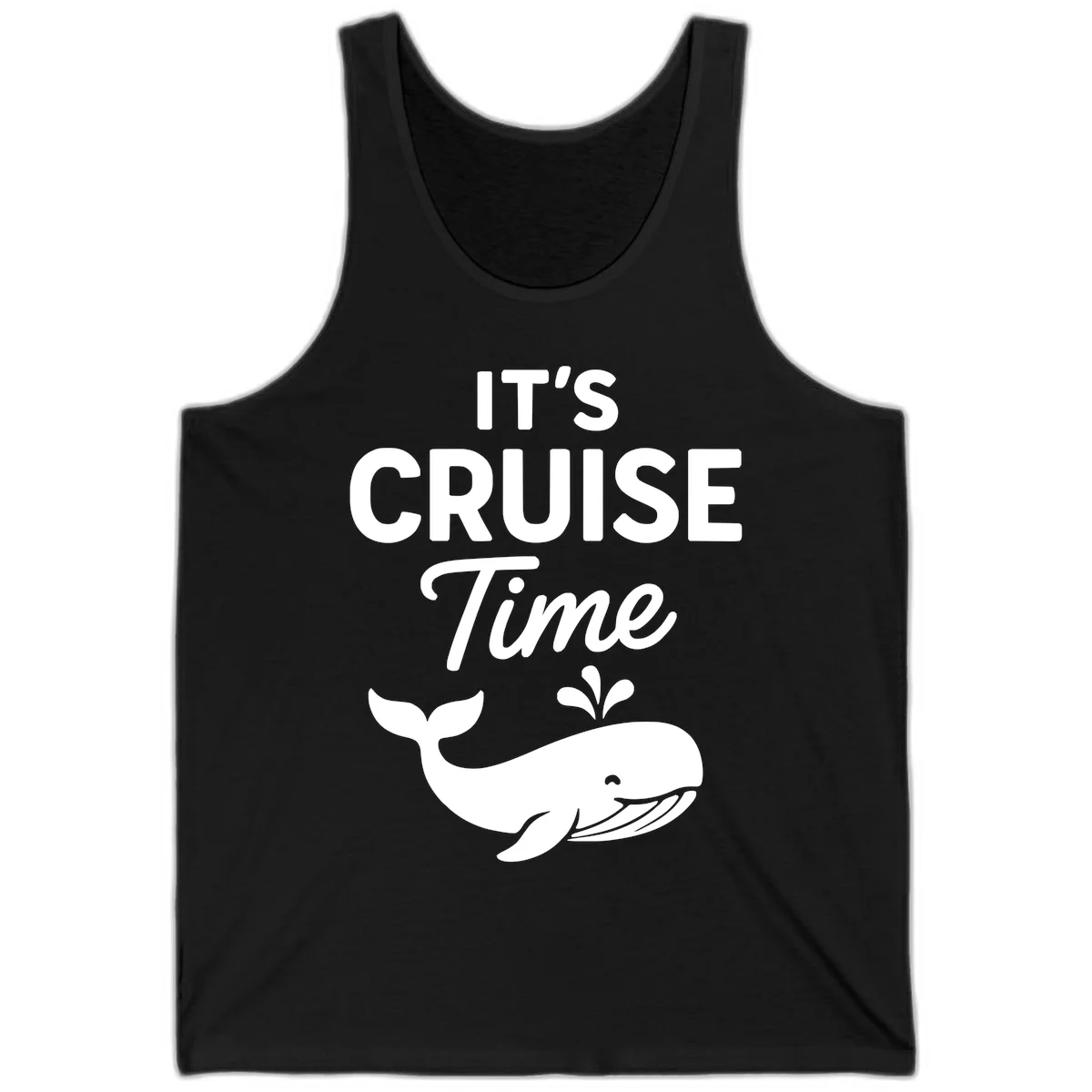 It's Cruise Time Whale Tank in Black