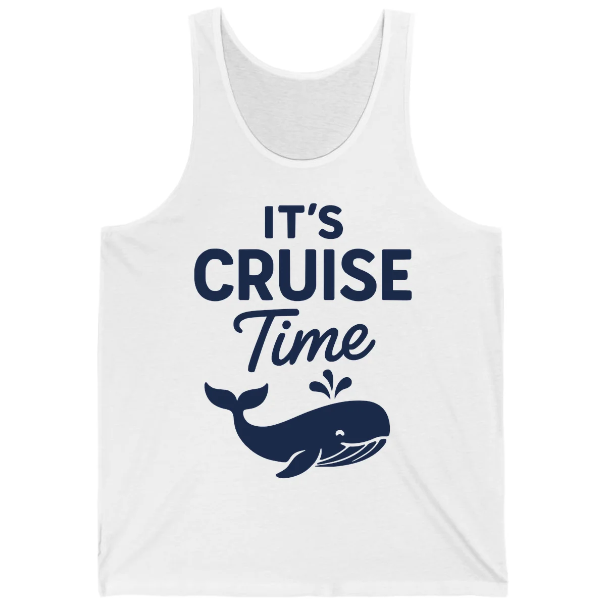 It's Cruise Time Whale Tank in White