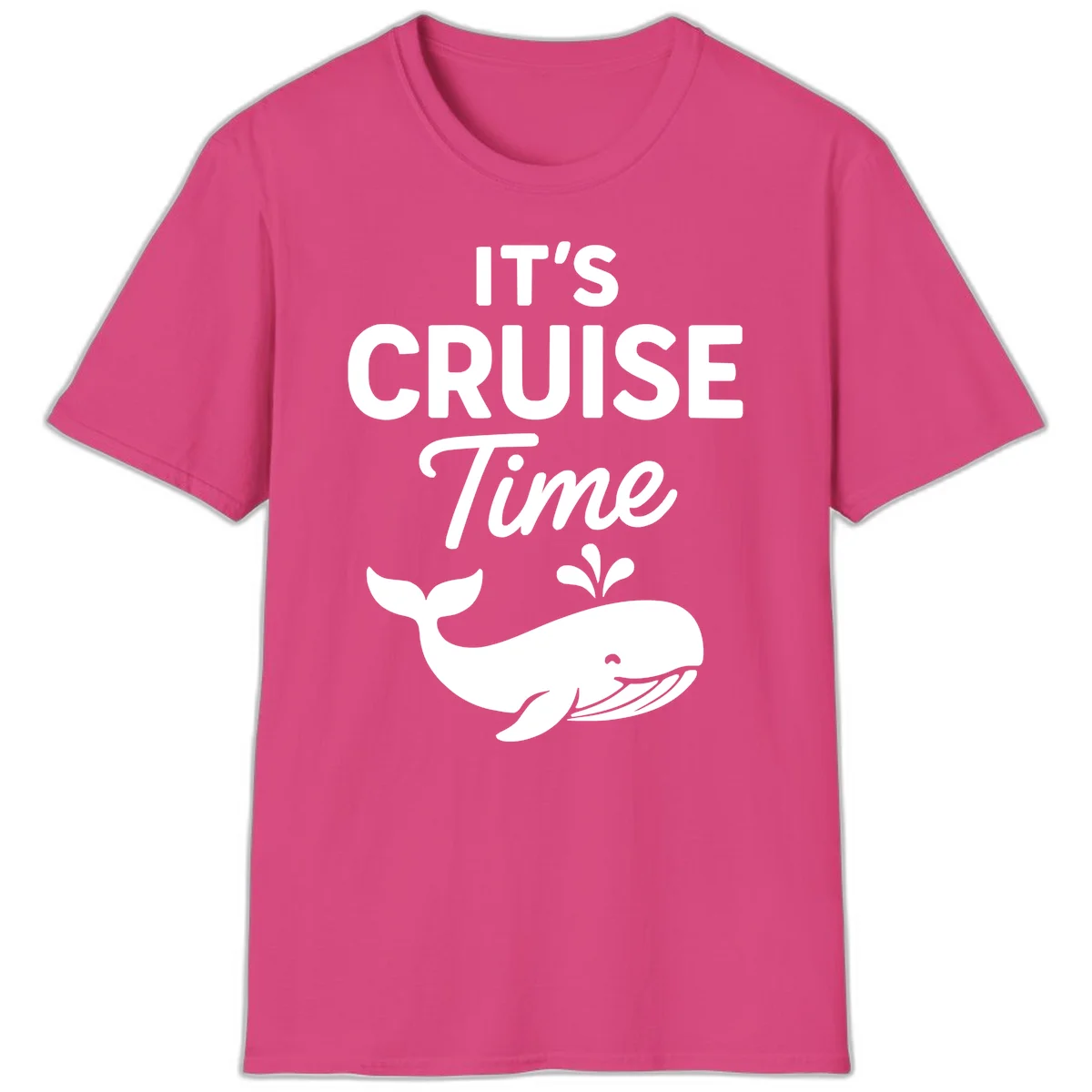 It's Cruise Time Whale T-Shirt in Heliconia