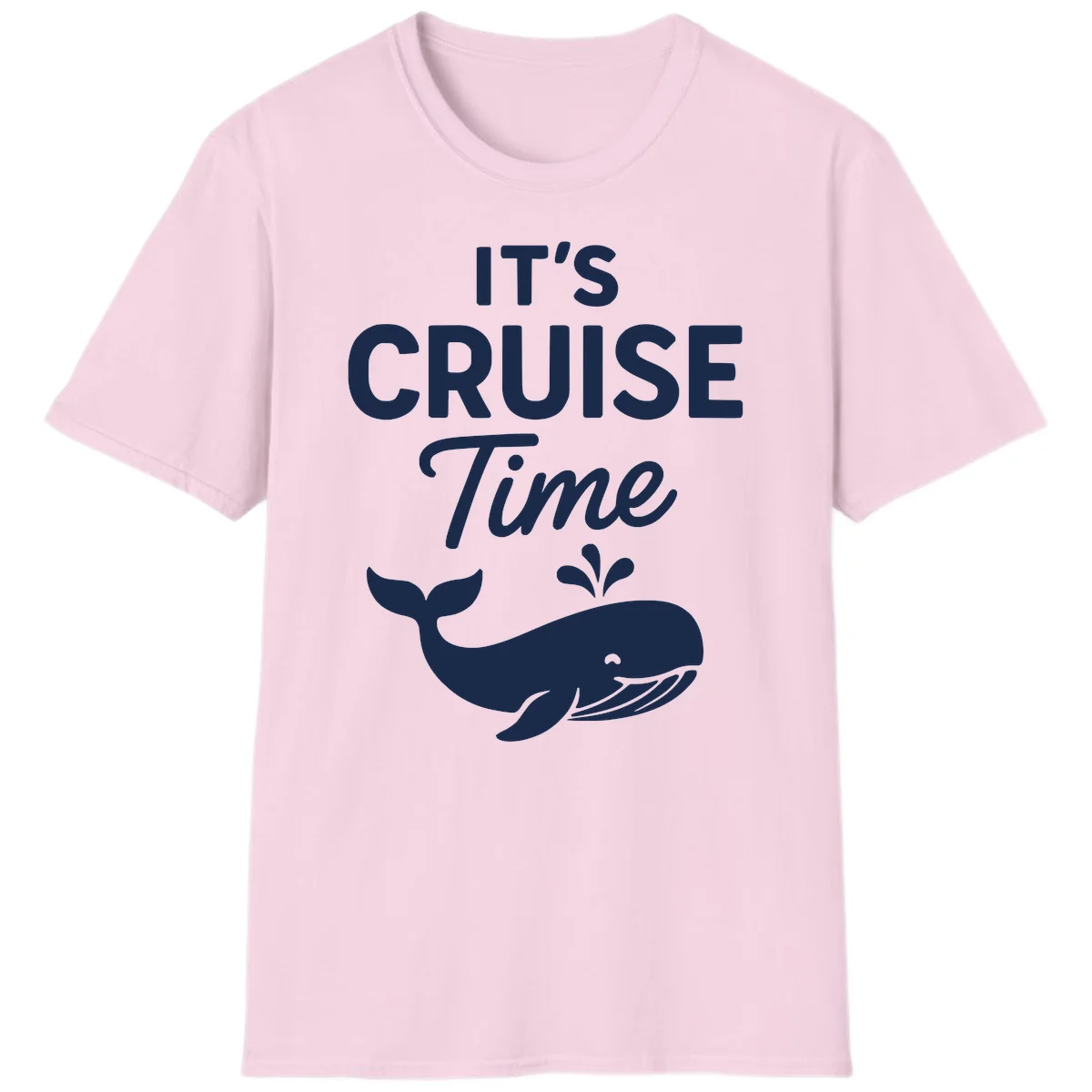 It's Cruise Time Whale T-Shirt in Light Pink