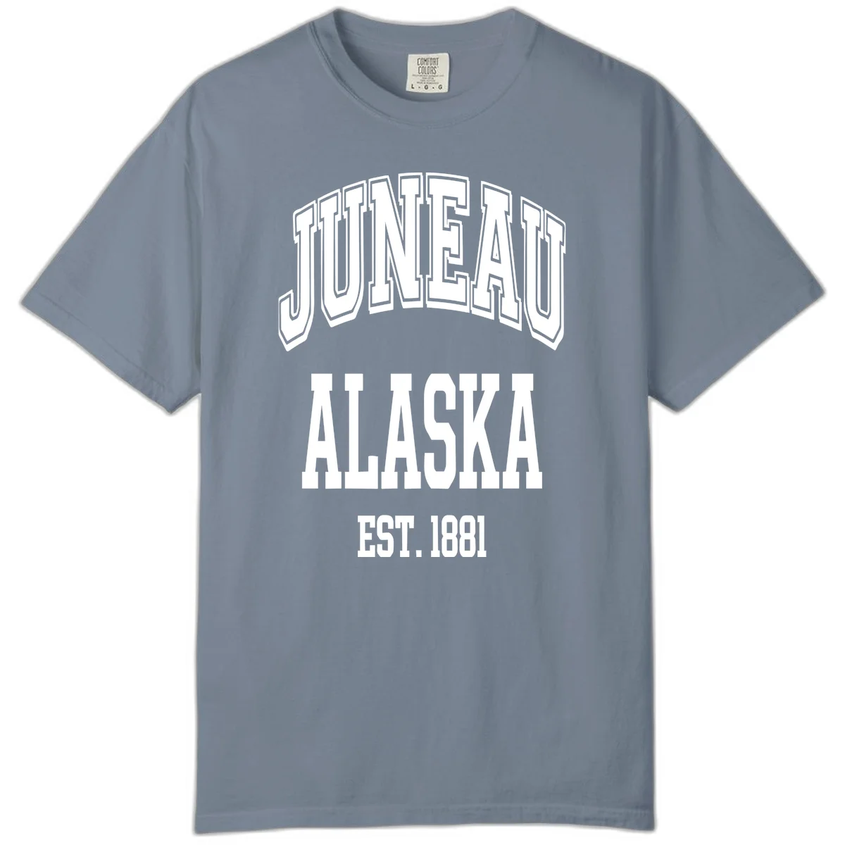 Juneau At Alaska Est 1881 Comfort Color in Blue Jean