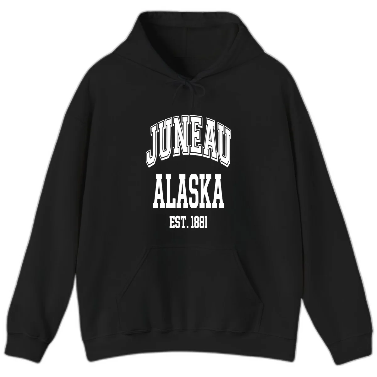 Juneau At Alaska Est 1881 Hoodie in Black
