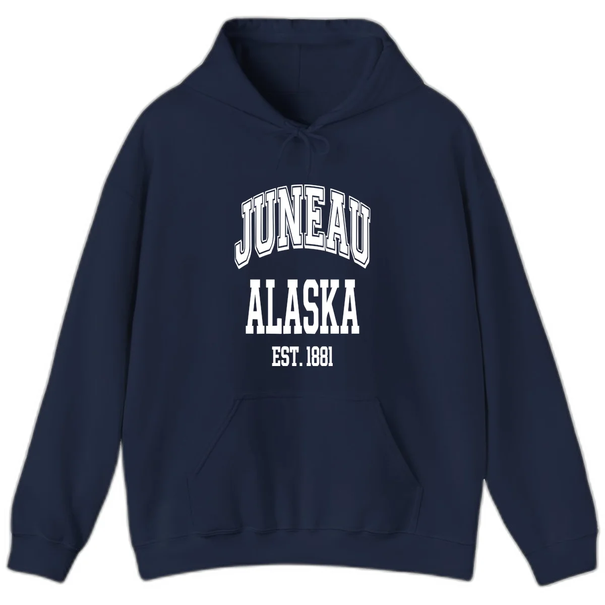Juneau At Alaska Est 1881 Hoodie in Navy