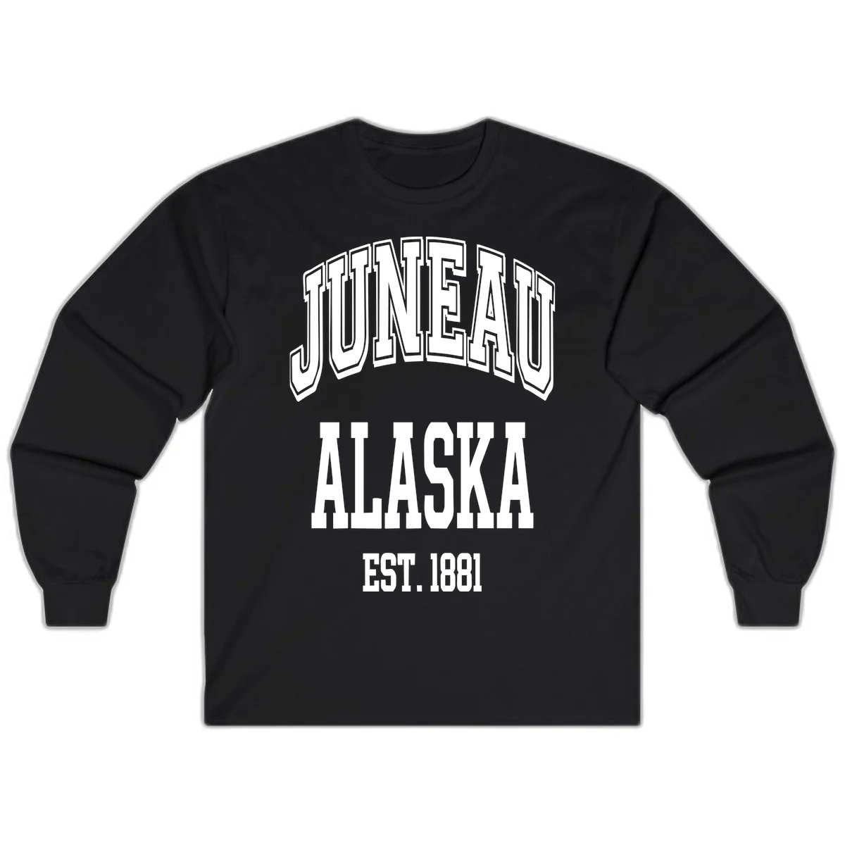Juneau At Alaska Est 1881 Long Sleeve in Black
