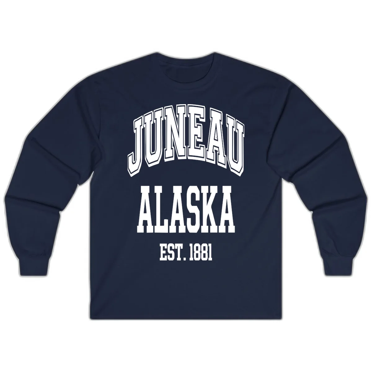 Juneau At Alaska Est 1881 Long Sleeve in Navy