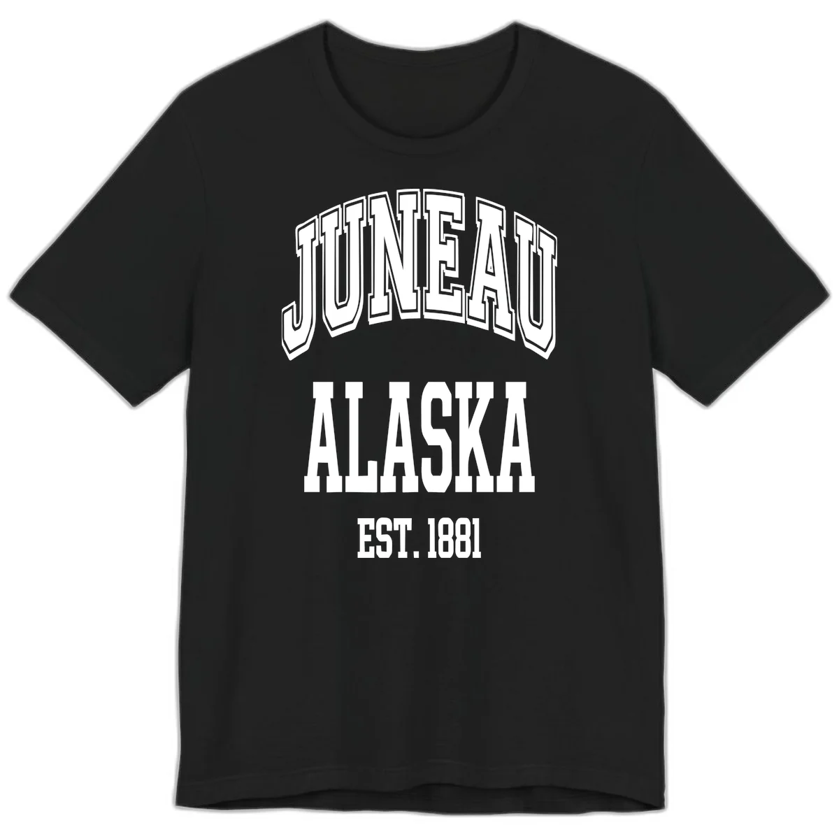 Juneau At Alaska Est 1881 Premium Tee in Black