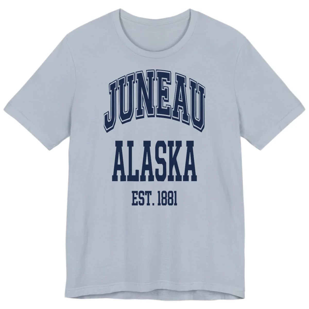 Juneau At Alaska Est 1881 Premium Tee in Light Blue