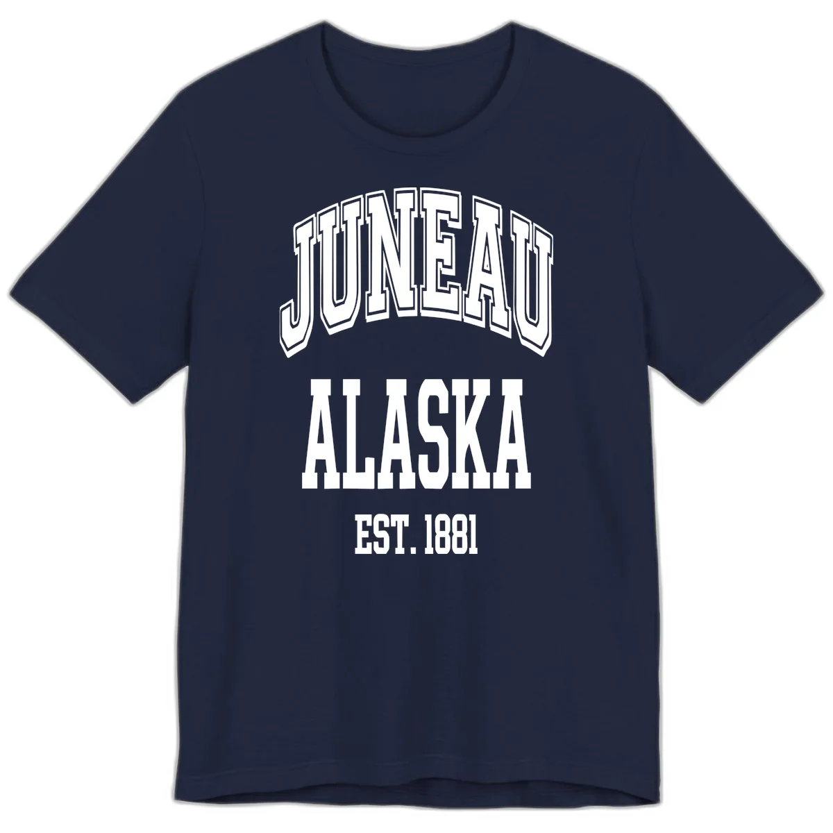 Juneau At Alaska Est 1881 Premium Tee in Navy