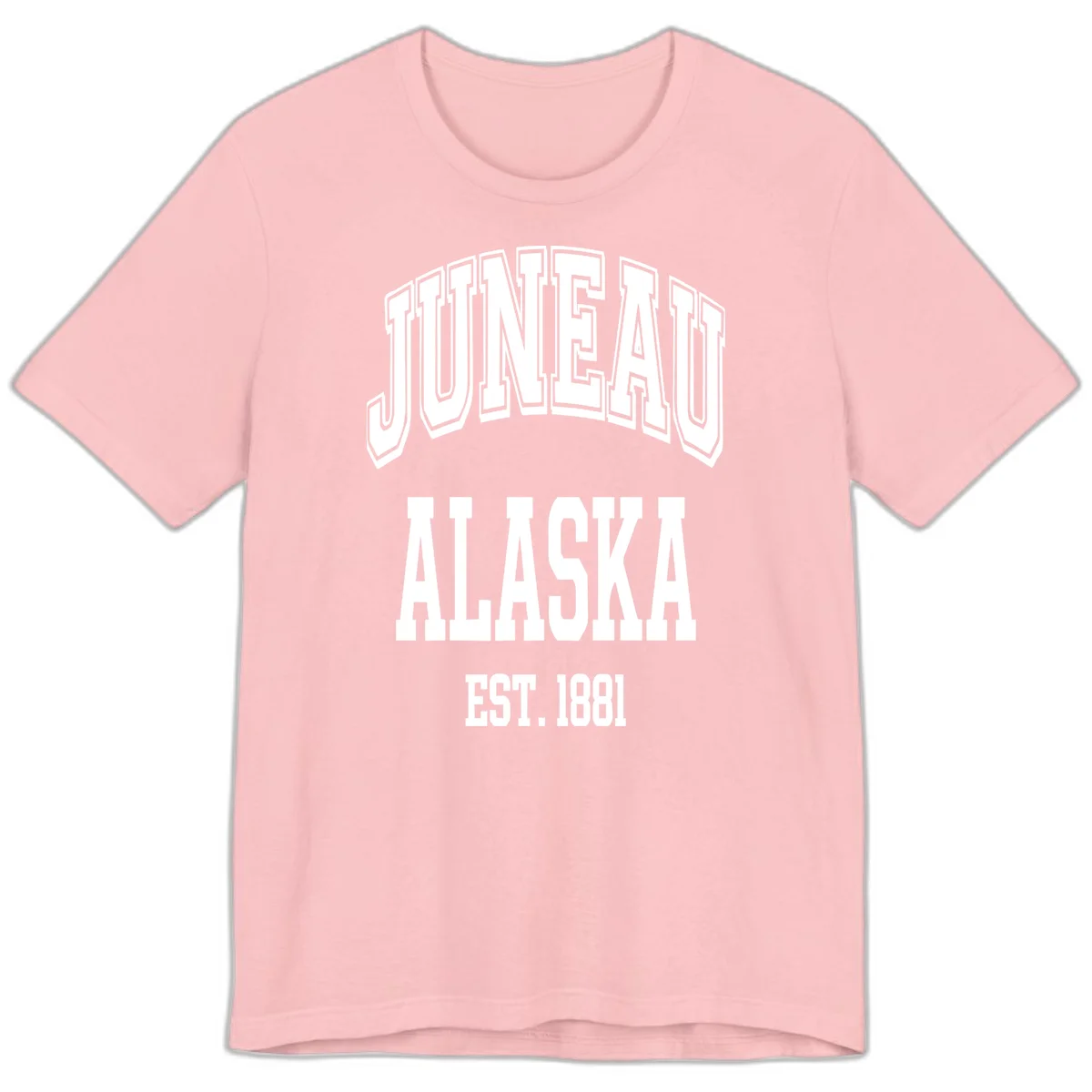 Juneau At Alaska Est 1881 Premium Tee in Pink