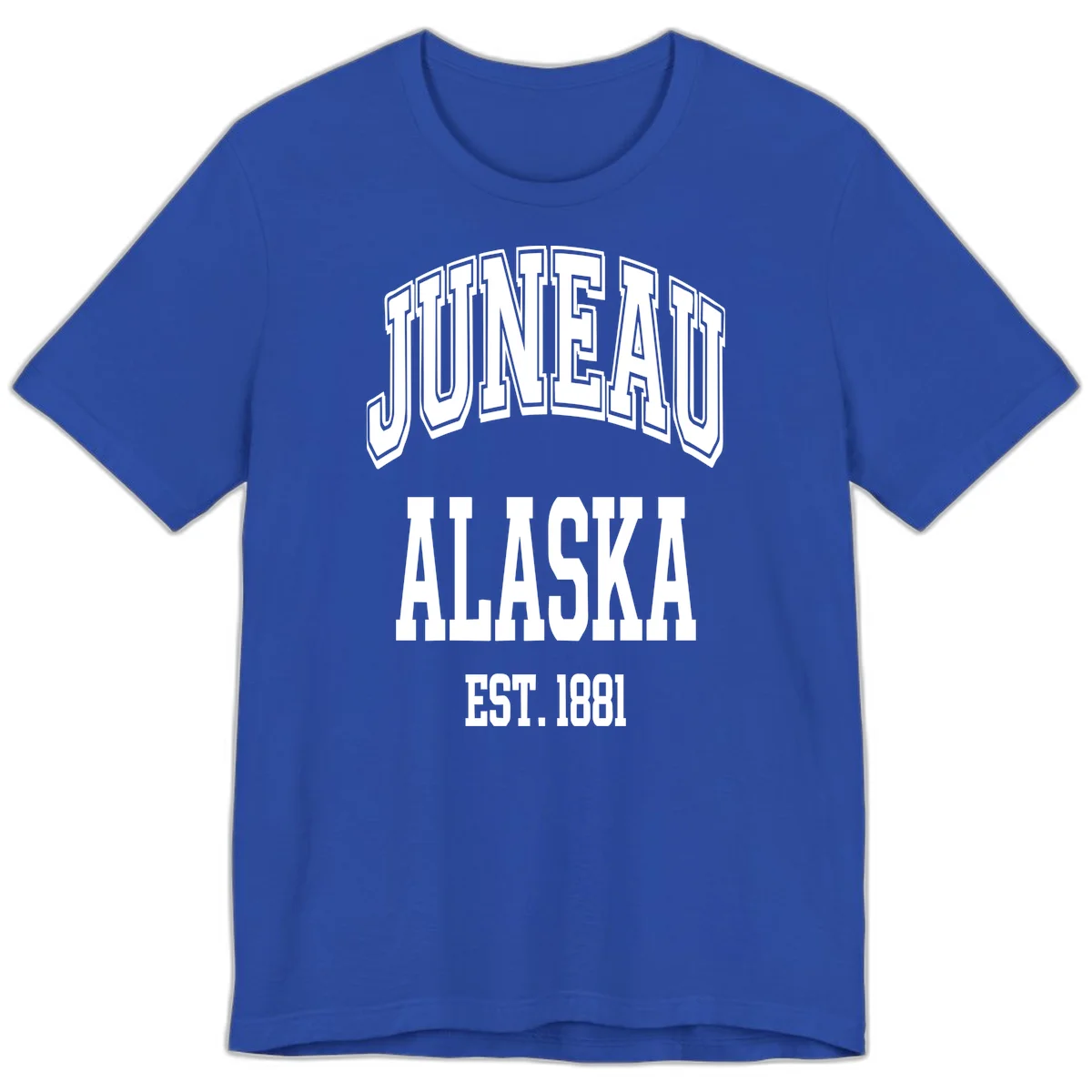 Juneau At Alaska Est 1881 Premium Tee in True Royal