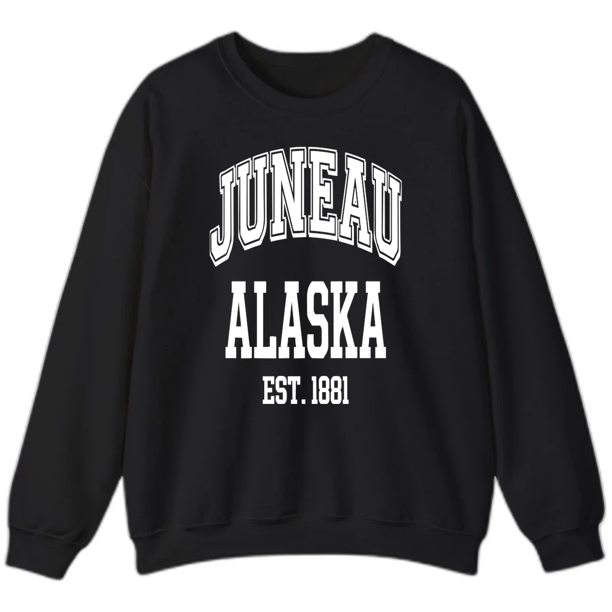 Juneau At Alaska Est 1881 Sweatshirt in Black