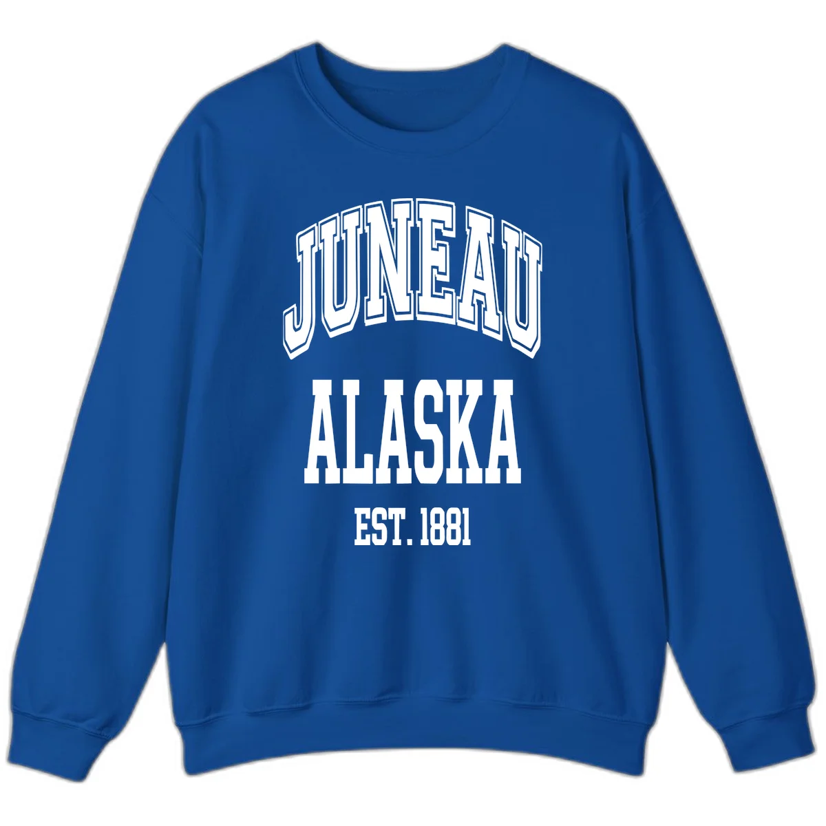 Juneau At Alaska Est 1881 Sweatshirt in Royal
