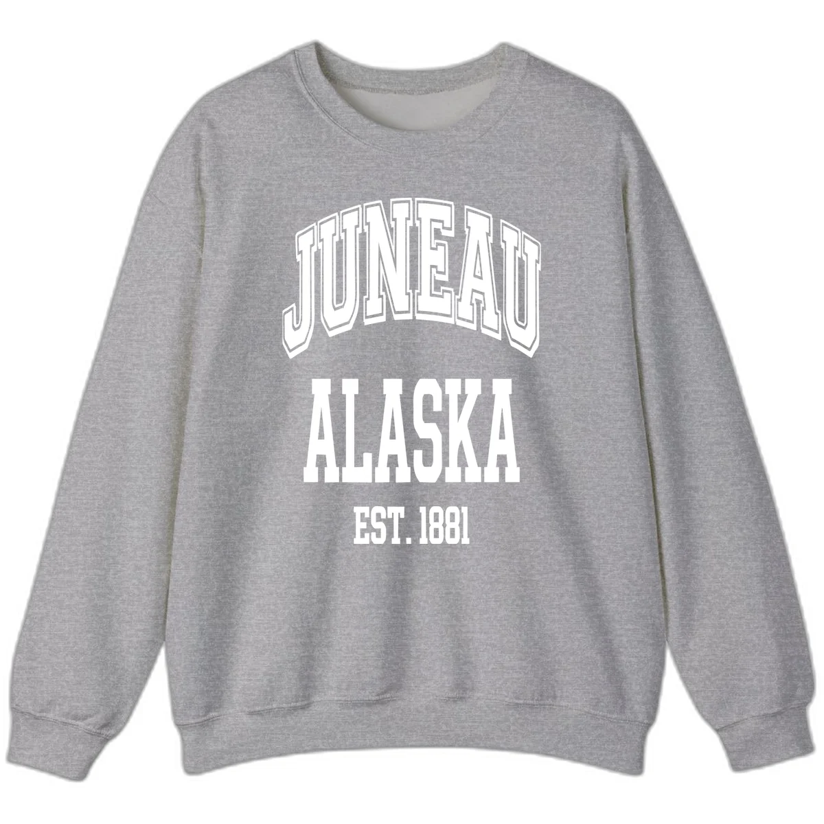 Juneau At Alaska Est 1881 Sweatshirt in Sport Grey