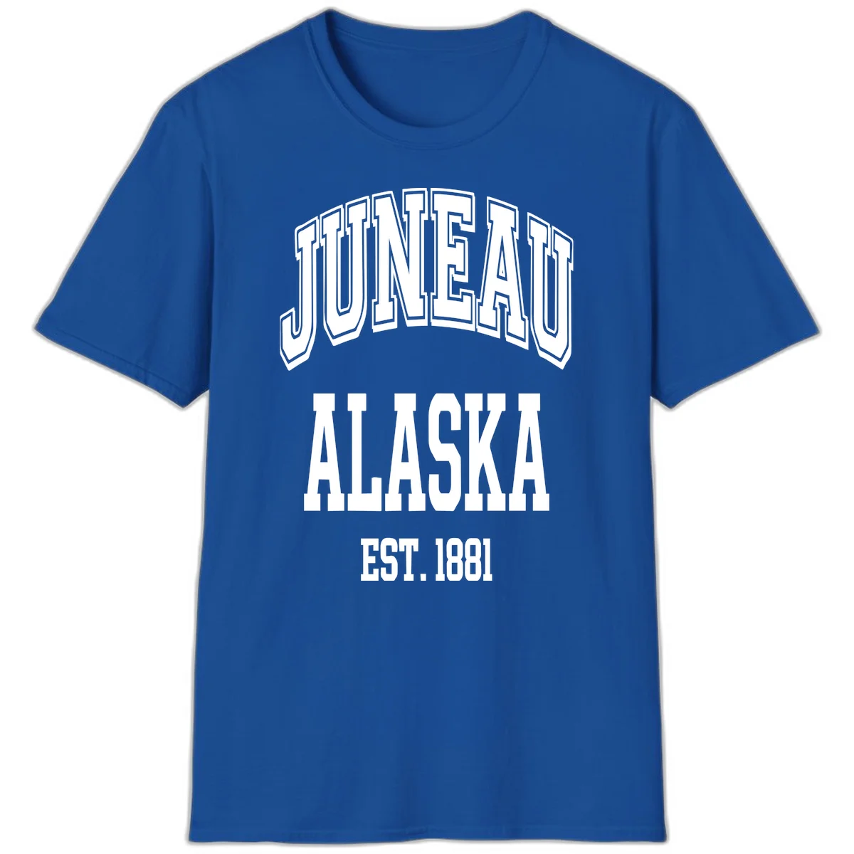 Juneau At Alaska Est 1881 T-Shirt in Royal
