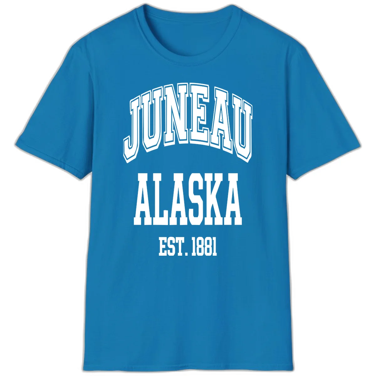 Juneau At Alaska Est 1881 T-Shirt in Sapphire