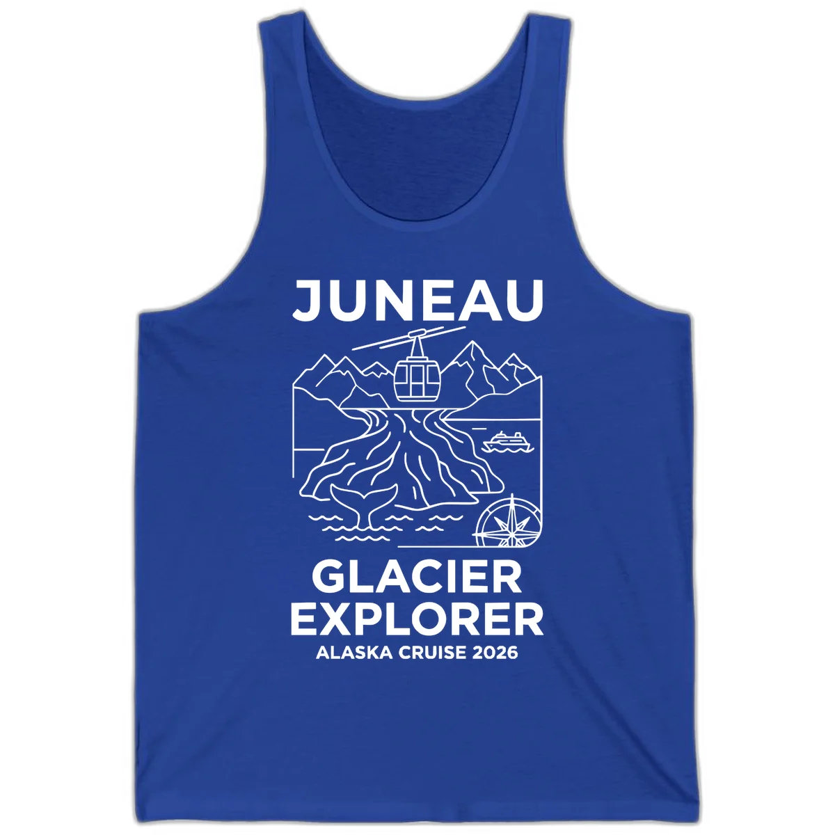 Juneau Glacier Explorer Alaska Cruise 2026 Tank Top in True Royal