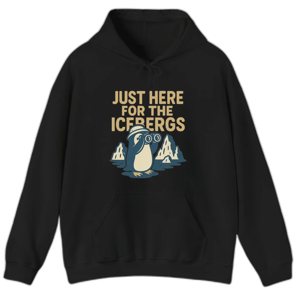 Just Here For The Icebergs Hoodie in Black