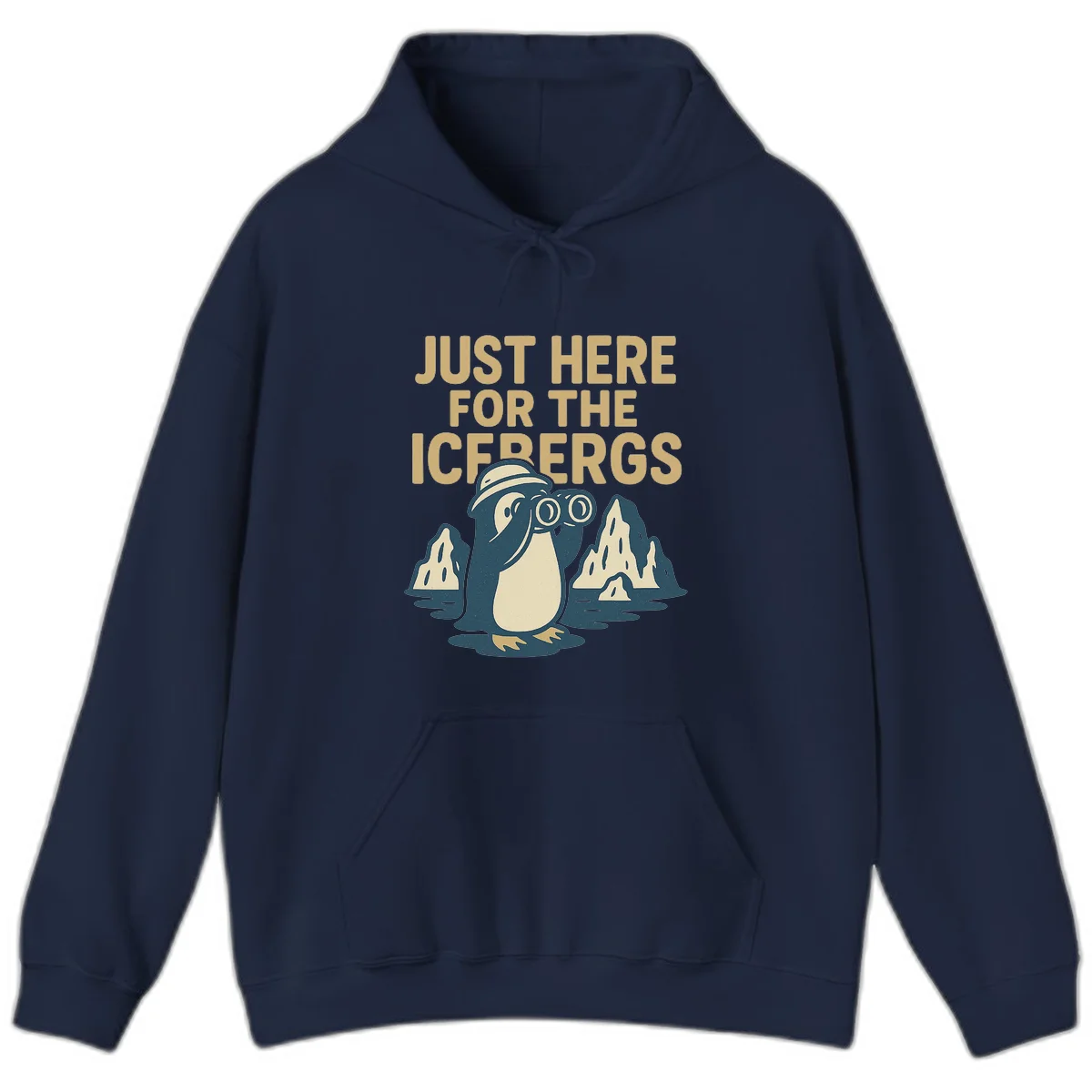 Just Here For The Icebergs Hoodie in Navy