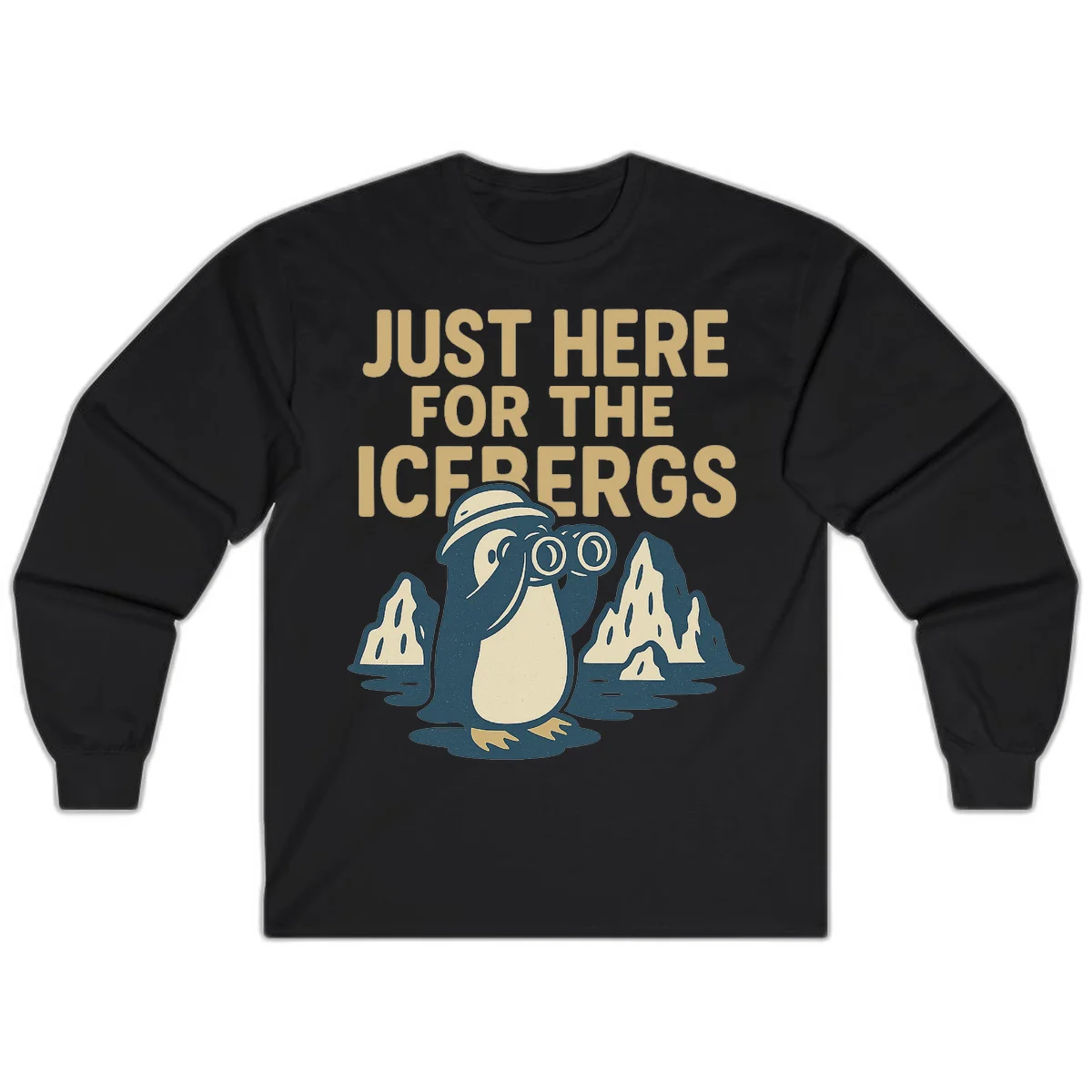 Just Here For The Icebergs Long Sleeve in Black
