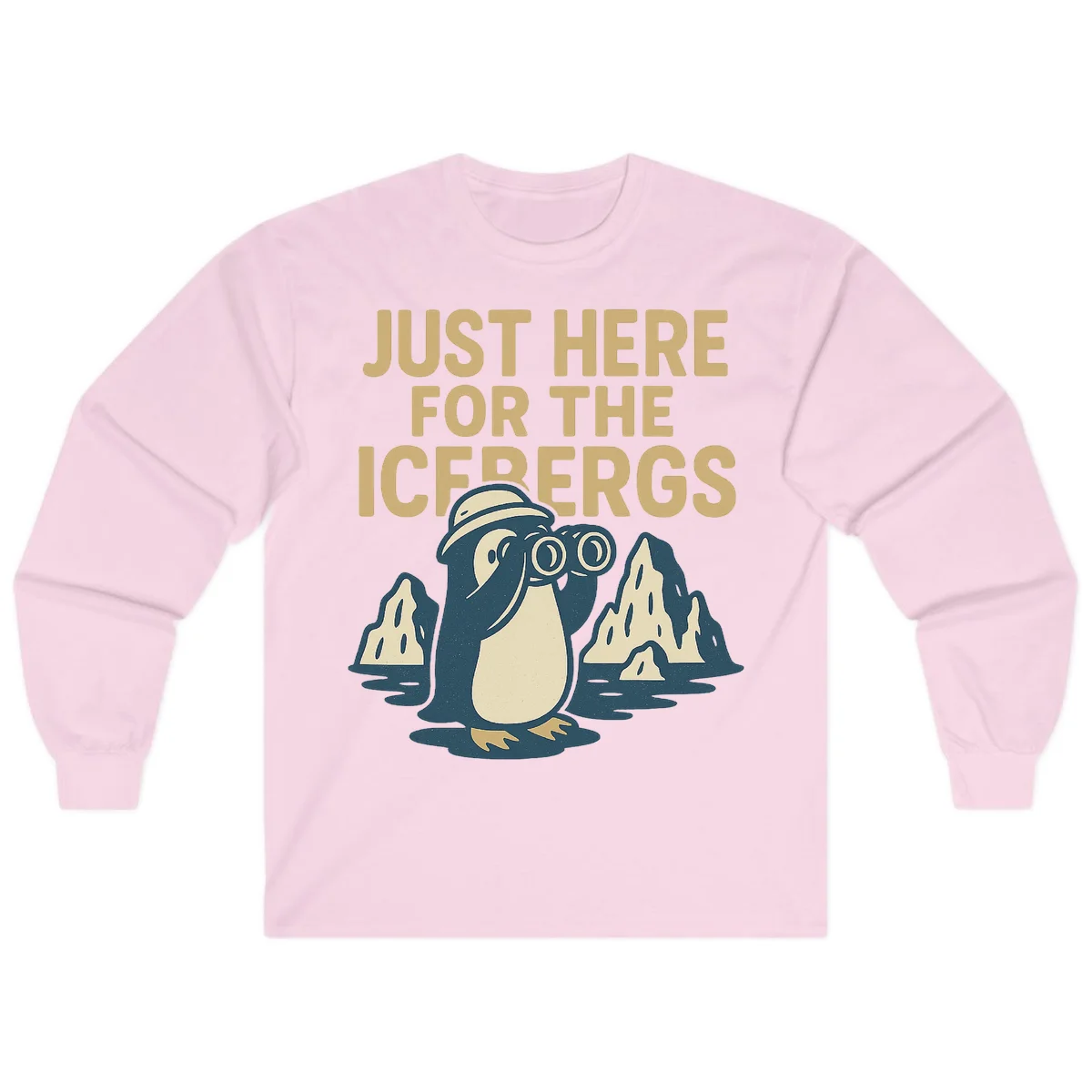 Just Here For The Icebergs Long Sleeve in Light Pink