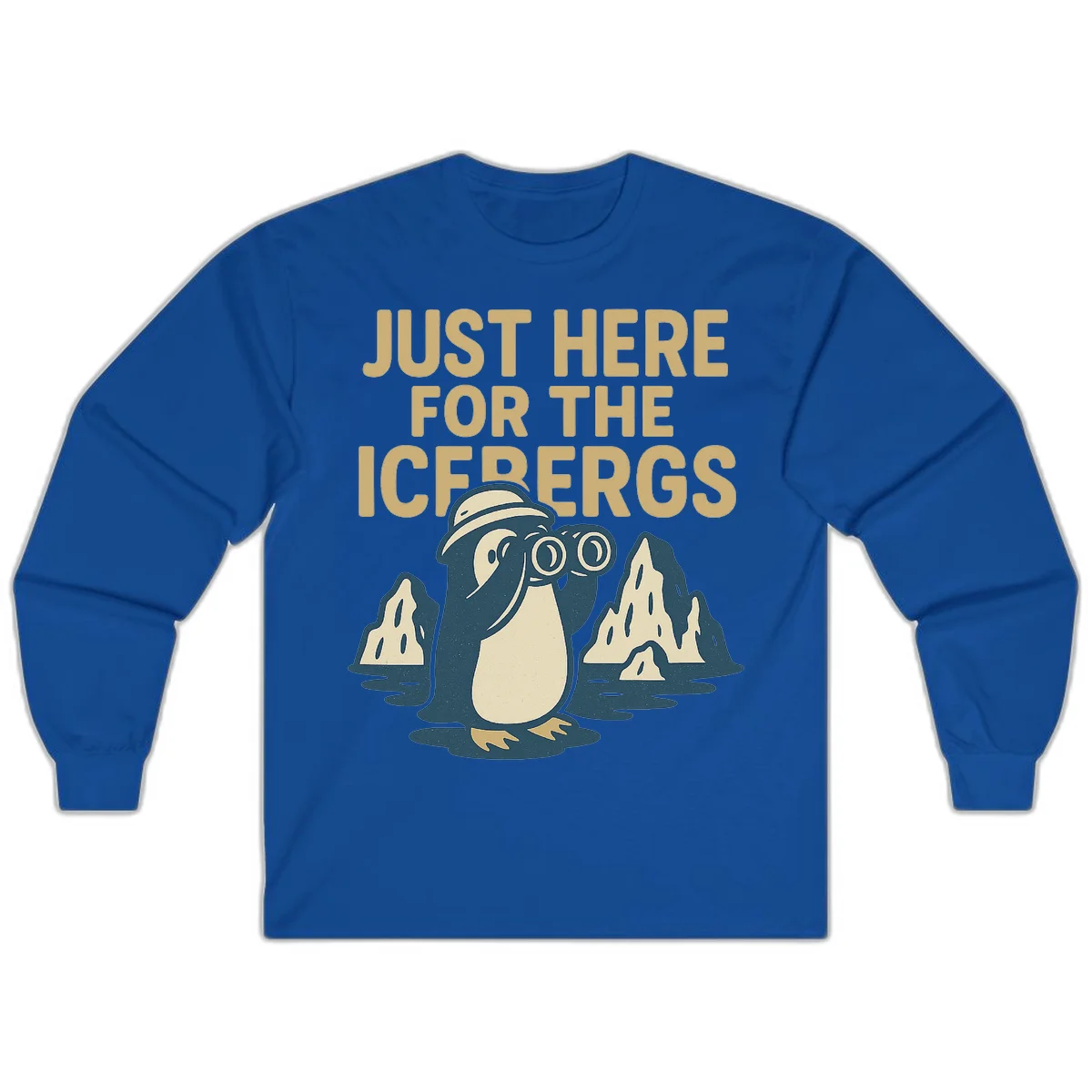 Just Here For The Icebergs Long Sleeve in Royal