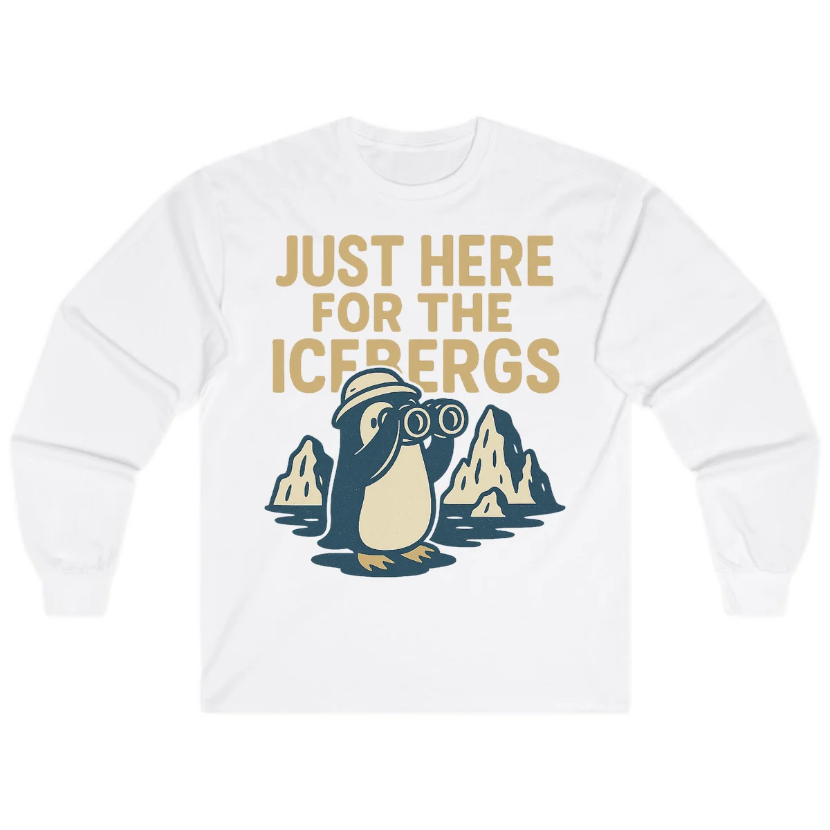 Just Here For The Icebergs Long Sleeve in White