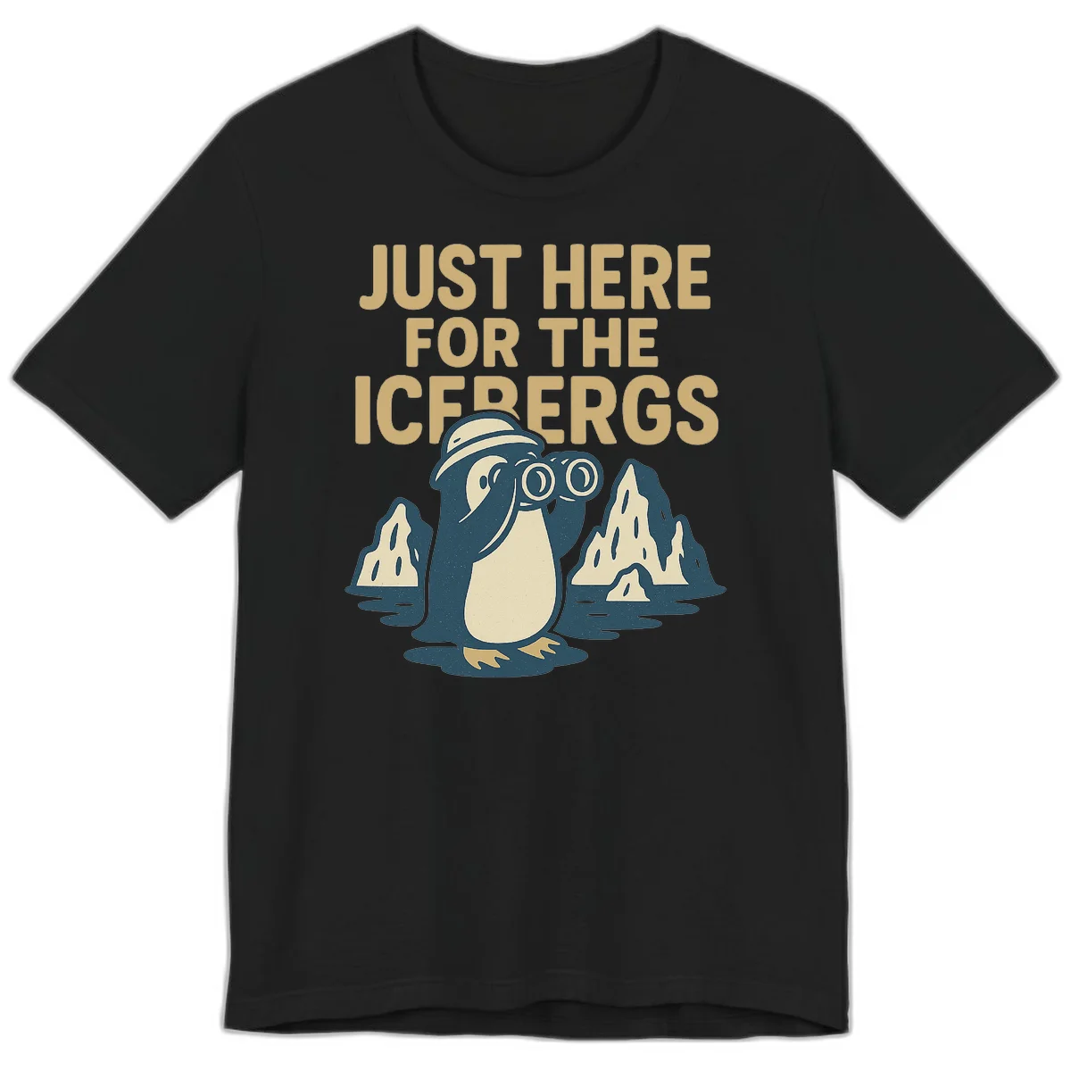 Just Here For The Icebergs Premium Tee in Black