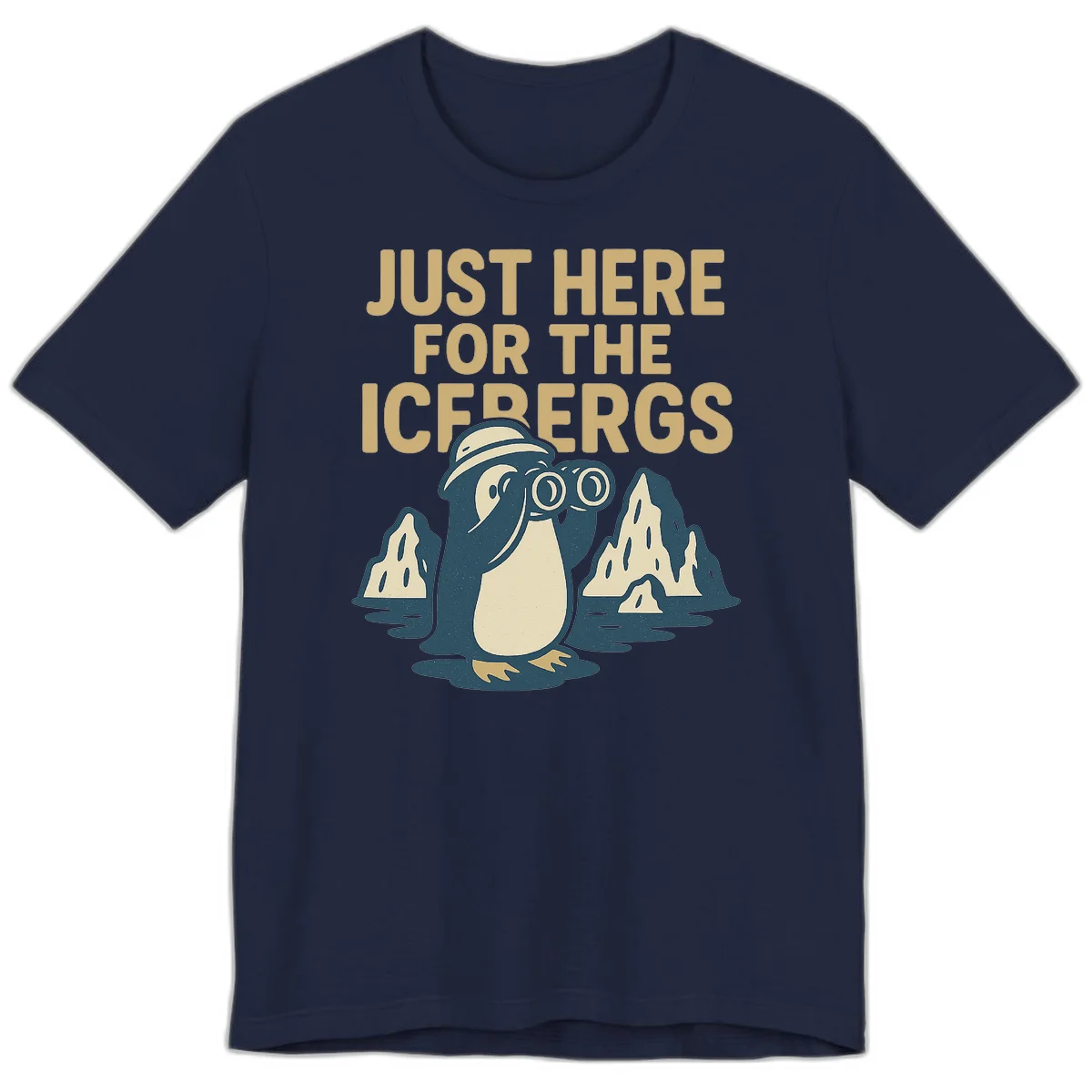 Just Here For The Icebergs Premium Tee in Navy