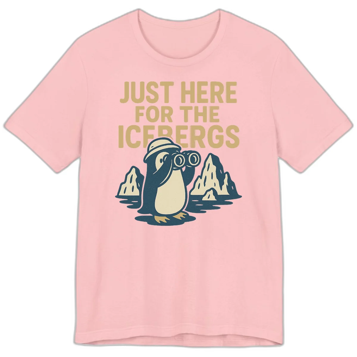 Just Here For The Icebergs Premium Tee in Pink