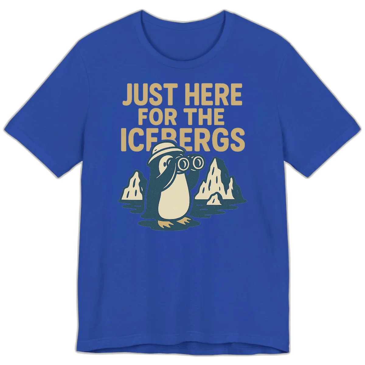 Just Here For The Icebergs Premium Tee in True Royal