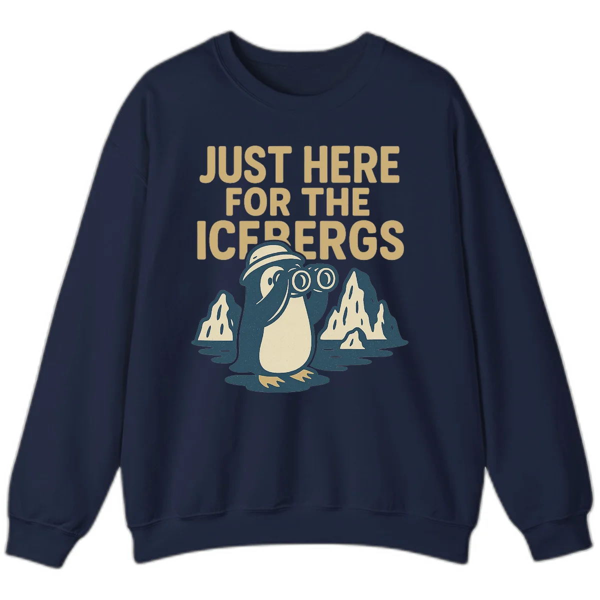 Just Here For The Icebergs Sweatshirt in Navy