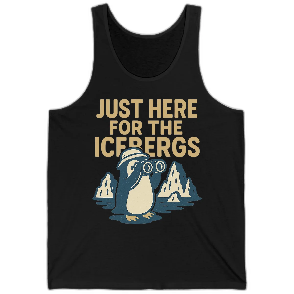 Just Here For The Icebergs Tank in Black