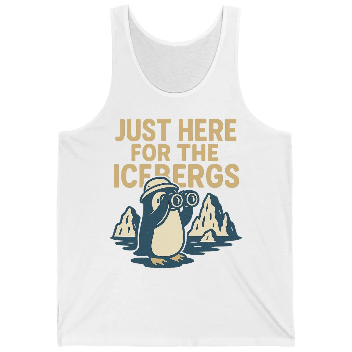 Just Here For The Icebergs Tank in White