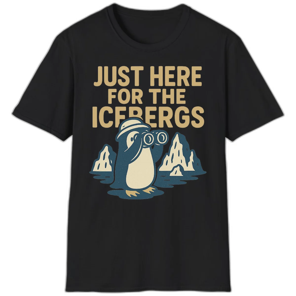Just Here For The Icebergs T-Shirt in Black