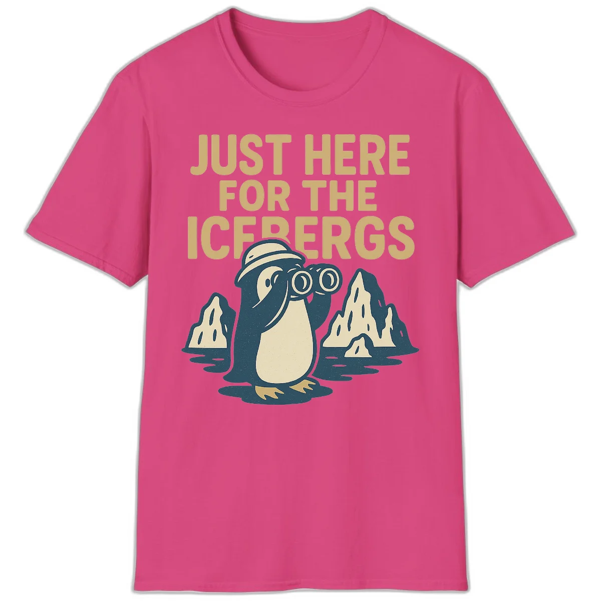 Just Here For The Icebergs T-Shirt in Heliconia