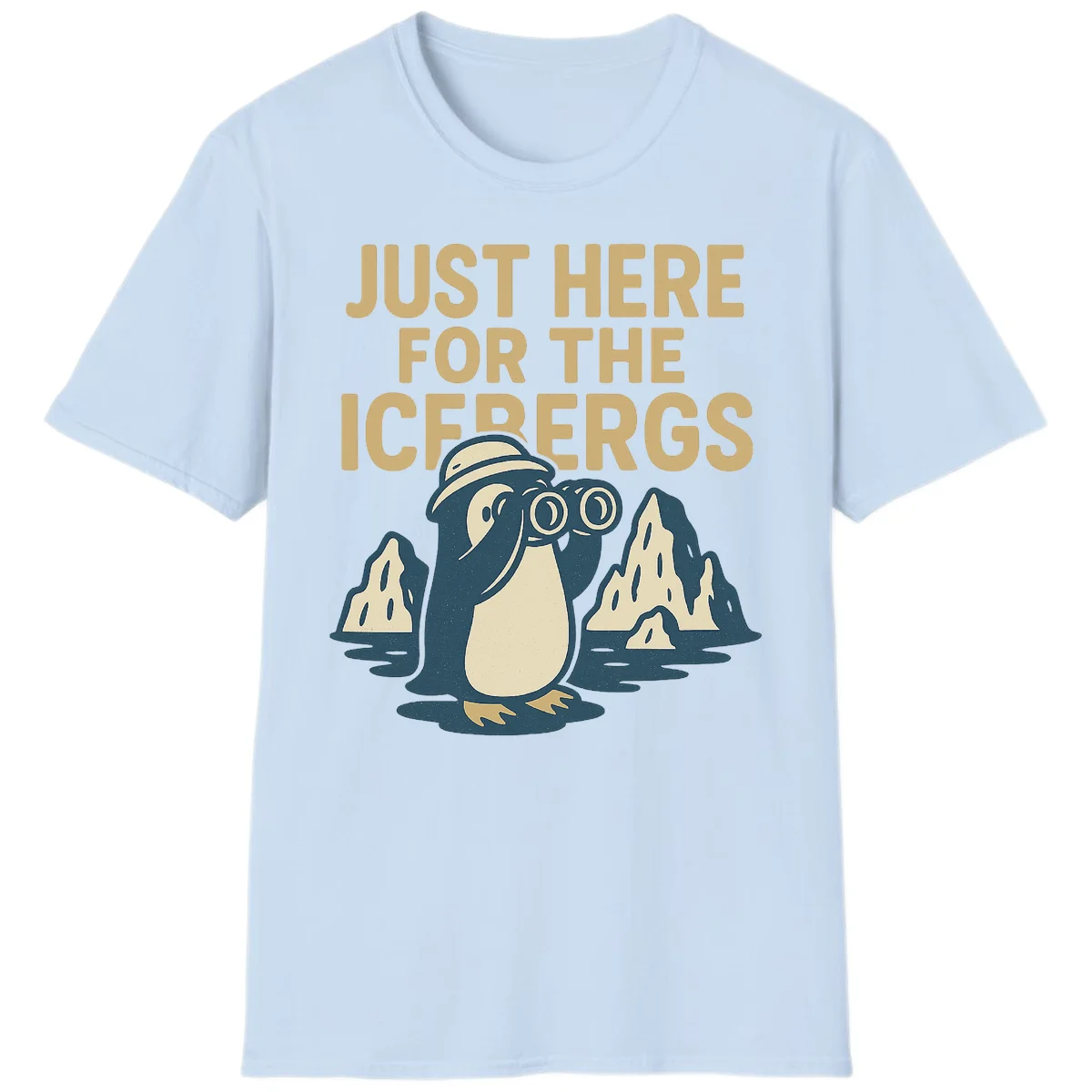 Just Here For The Icebergs T-Shirt in Light Blue