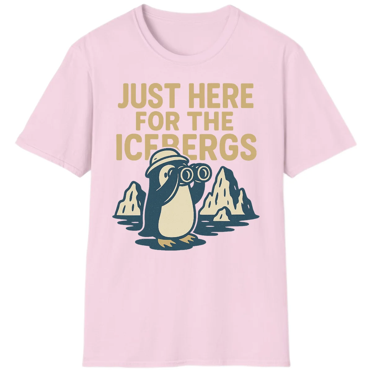 Just Here For The Icebergs T-Shirt in Light Pink