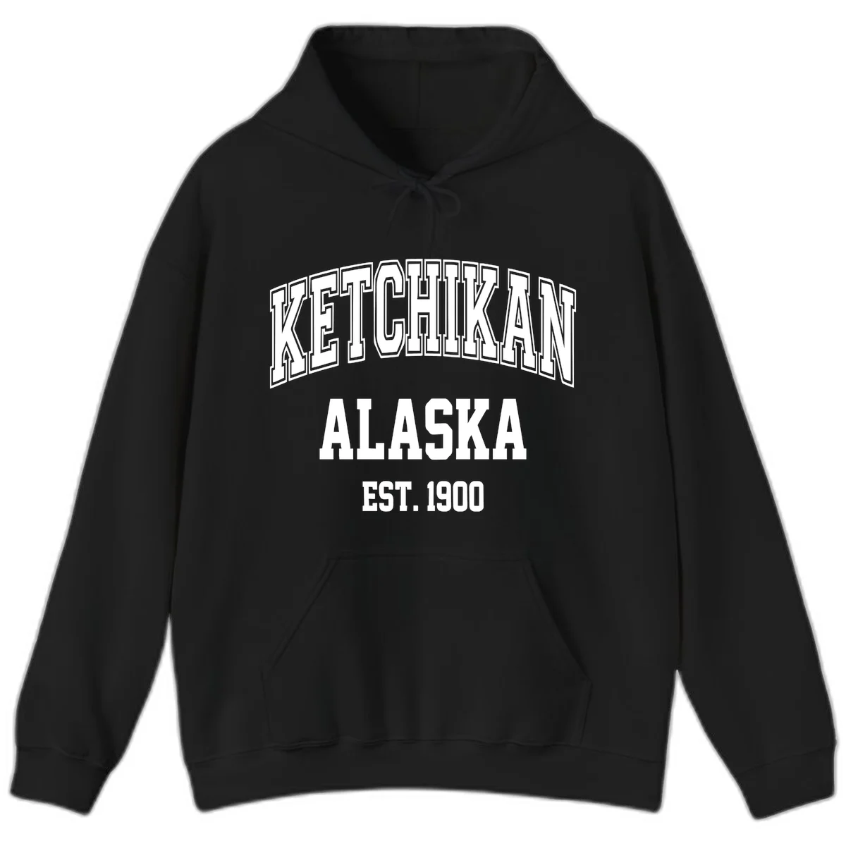 Ketchikan Alaska Est 1900 Hoodie in Black