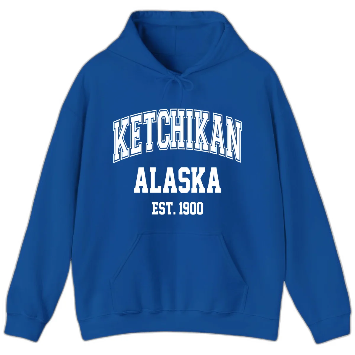 Ketchikan Alaska Est 1900 Hoodie in Royal