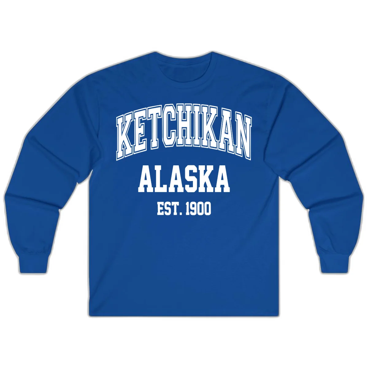 Ketchikan Alaska Est 1900 Long Sleeve in Royal