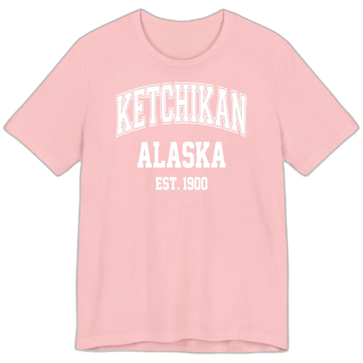 Ketchikan Alaska Est 1900 Premium Tee in Pink