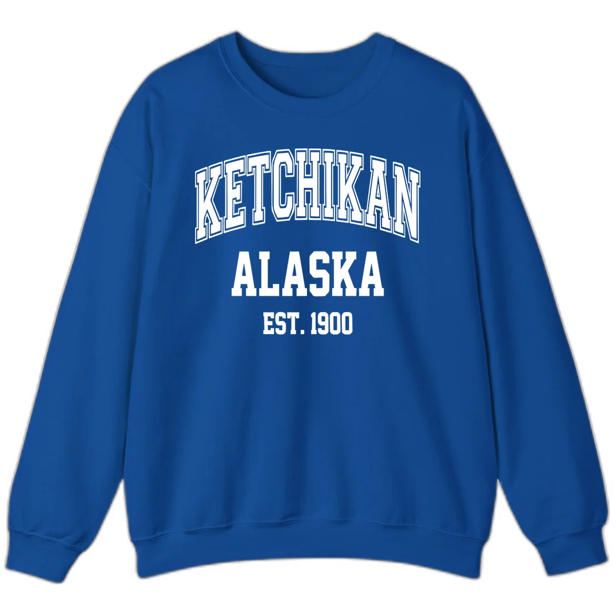 Ketchikan Alaska Est 1900 Sweatshirt in Royal