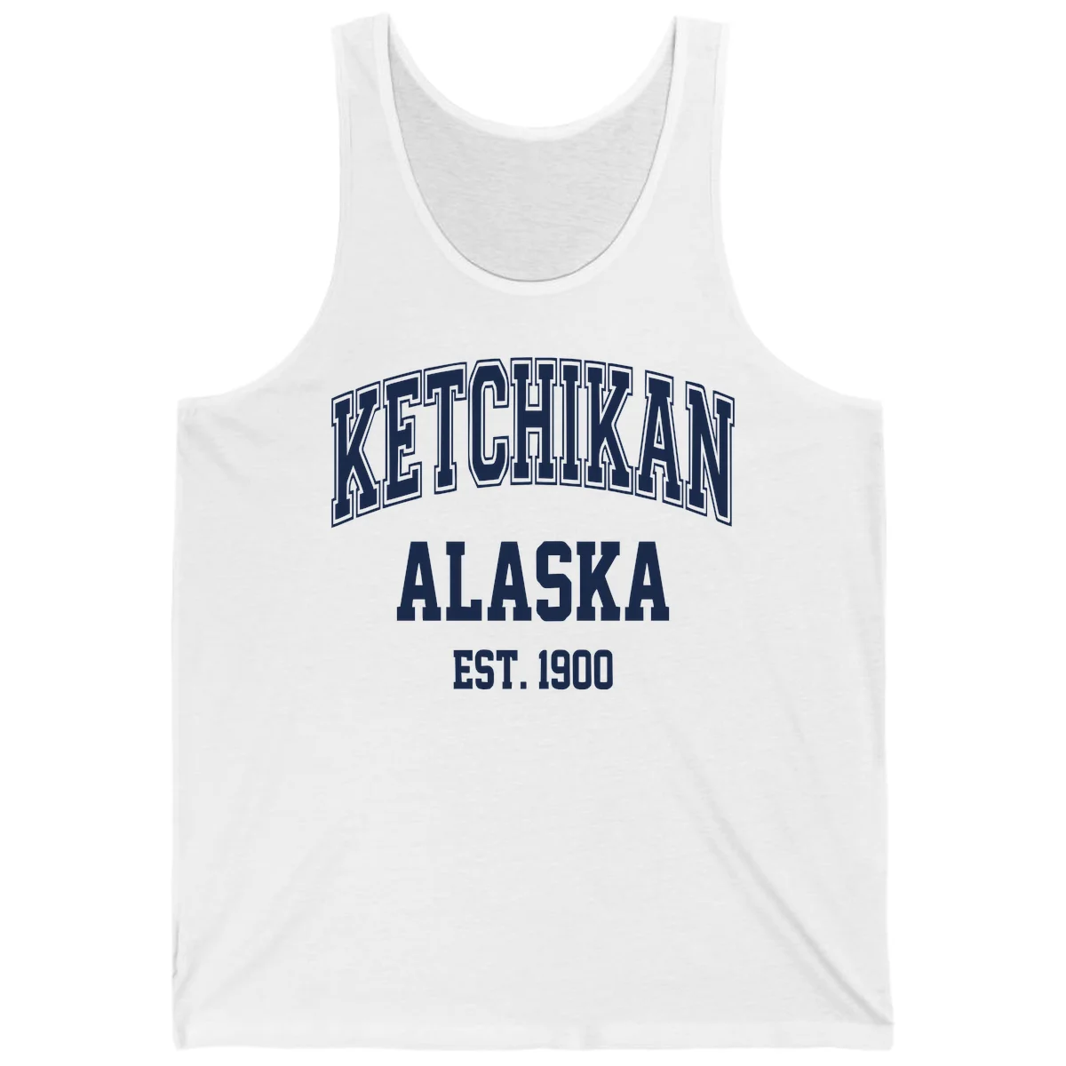 Ketchikan Alaska Est 1900 Tank in White