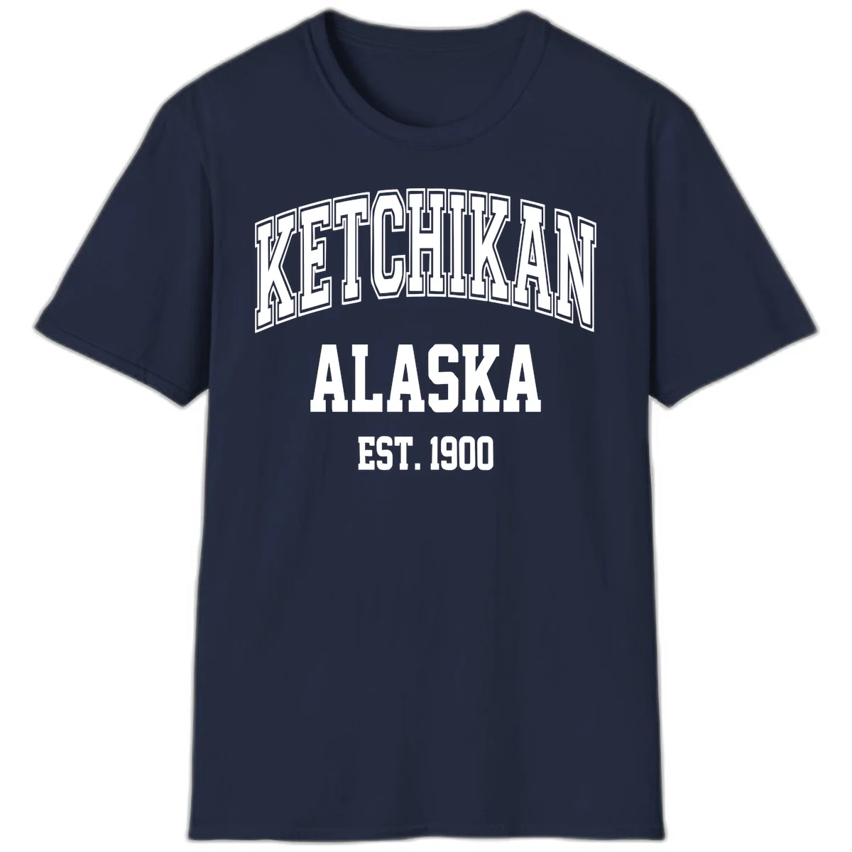Ketchikan Alaska Est 1900 T-Shirt in Navy