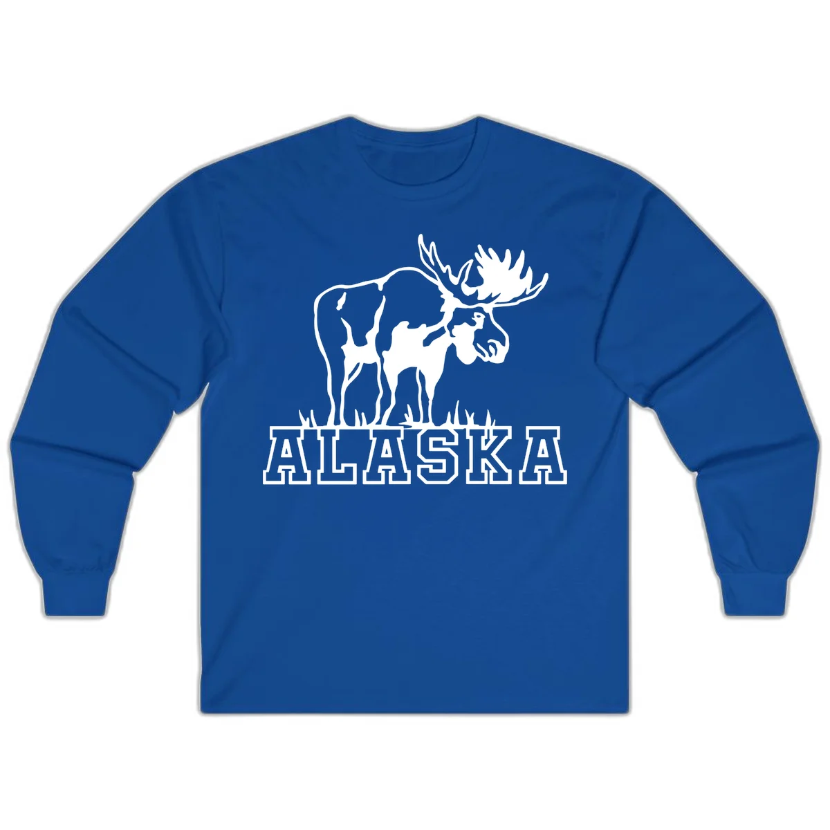 Moose Alaska Silhouette Long Sleeve in Royal